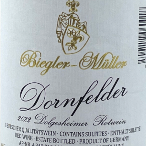 Dolgesheimer Rotwein (Dienheimer) Dornfelder - White Label- 2024